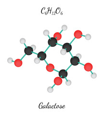 C6H12O6 Galactose molecule