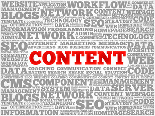 CONTENT word cloud, business concept
