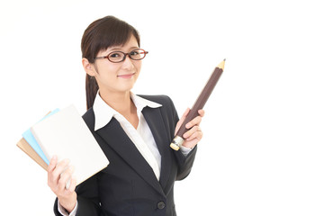 笑顔の女性教師