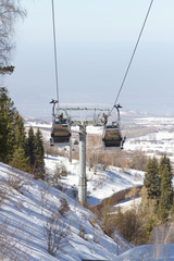 gondola in the mountains