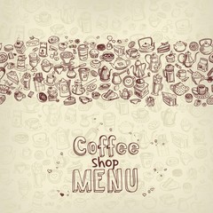 hand drawn coffee background