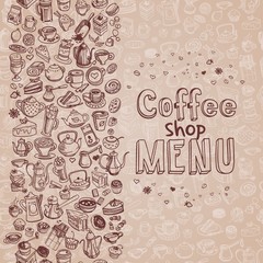 hand drawn coffee background