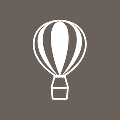 Obraz premium Hot Air Balloon Or Parachute Icon on Dark Gray Color. Eps-10.