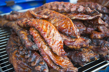 grilled pork ribs with honey