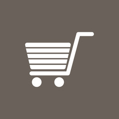 Shopping Cart Icon on Dark Gray Color. Eps-10.