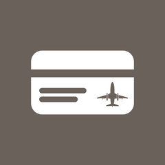 Travel card Icon on Dark Gray Color. Eps-10.