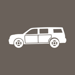 Jeep Icon on Dark Gray Color. Eps-10.