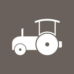 Road Roller Icon on Dark Gray Color. Eps-10.