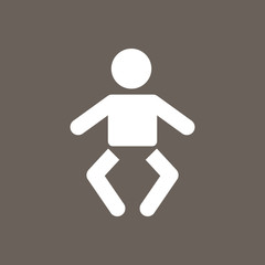Infant Baby Icon on Dark Gray Color. Eps-10.