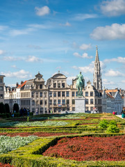 Fototapeta na wymiar Mont des Arts is landmark in Brussels