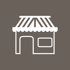 Shop Icon on Dark Gray Color. Eps-10.