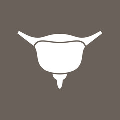 Bladder Icon on Dark Gray Color. Eps-10.
