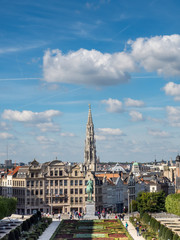 Fototapeta na wymiar Mont des Arts is landmark in Brussels