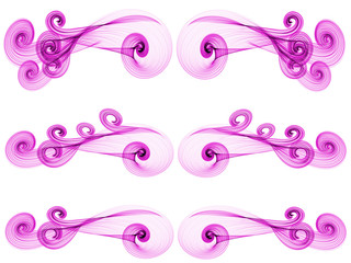vignette ornament abstract weave, frame pattern gradient  violet colored