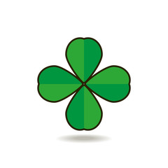 Quatrefoil clover for good luck icon