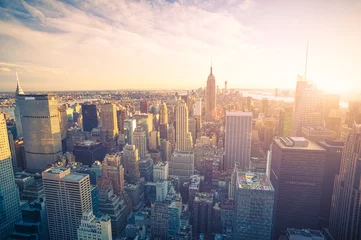 Behangcirkel Skyline van New York © archimede