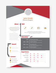 Resume and cv vector template. Awesome for job applications.