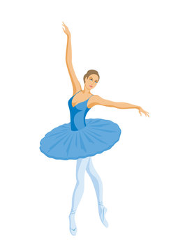 dancing ballerina in blue tutu