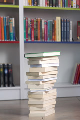 Stack book in library 
