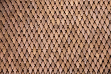 Tiles of Traditional Wooden Roof Background