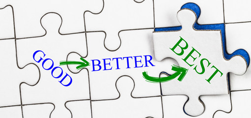 Fototapeta premium Good, Better, Best - Puzzle Konzept