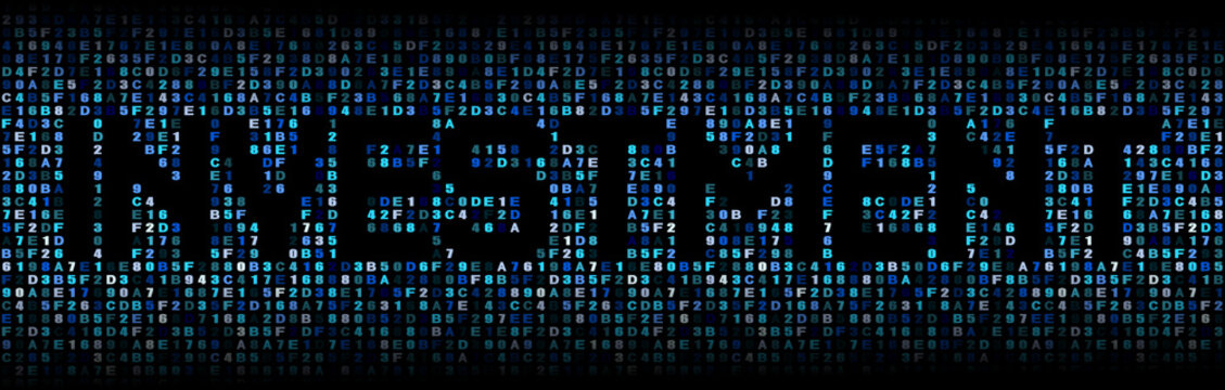 Investment text on hex code illustration