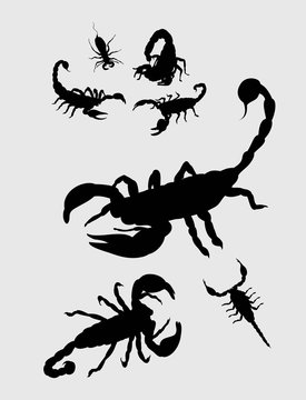 Scorpion Silhouettes, art vector design