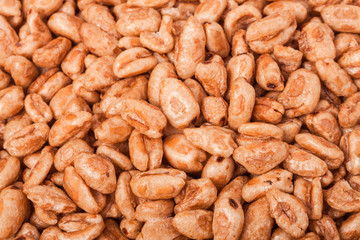 background of  breakfast cereal from aired wheat