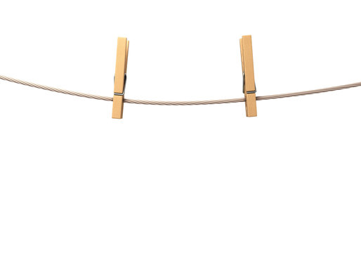 two clothespins on rope