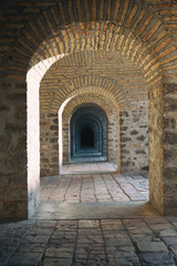 Fototapeta premium street architecture in Sheki Azerbaijan Caravanserai