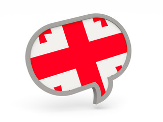 Chat icon with flag of georgia