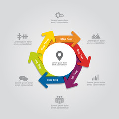 Infographic report template. Vector illustration.