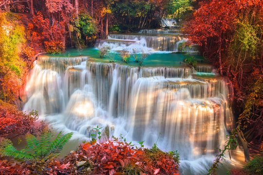 Fototapeta Huai Mae Khamin Waterfall