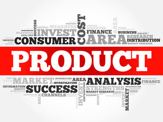 PRODUCT word cloud, business concept