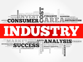 Industry word cloud, business concept