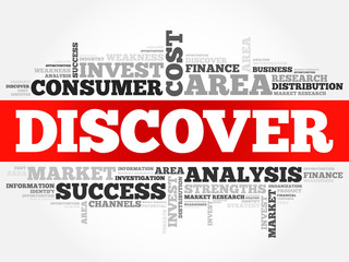 DISCOVER word cloud, education concept