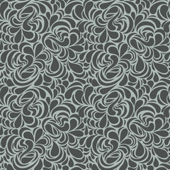 Handmade Seamless repeat swirl floral pattern