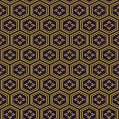 Elegant antique background image of polygon flower pattern.

