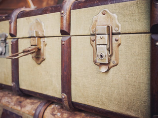 Vintage Luggage Suitcase open lock Travel Accesorie