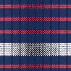 Fototapeta na wymiar Seamless knitted pattern with red white stripes