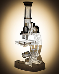 Scientific microscope. medicine