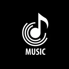 Rolgordijnen vector logo music © butenkow
