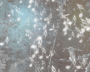 Musical notes on background