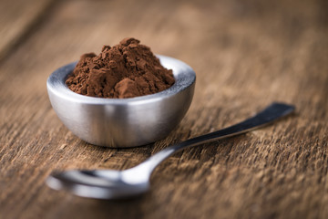 Portion of Cocoa powder