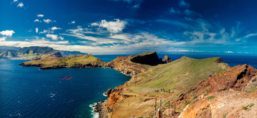 Fototapeta na wymiar panoramic view at Ponta de Sao Lourenco