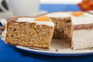 Carrot cake closeup
