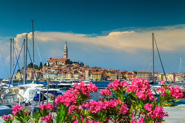 Spectacular cityscape with Rovinj old town,Istria region,Croatia,Europe