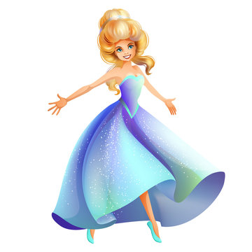 Cinderella character isolated