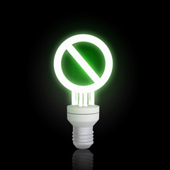 Glowing bulb in darkness