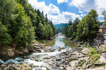 waterfalls in Yaremche, Carpathians